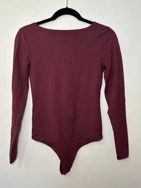 Nuuds Low Back Bodysuit, Merlot